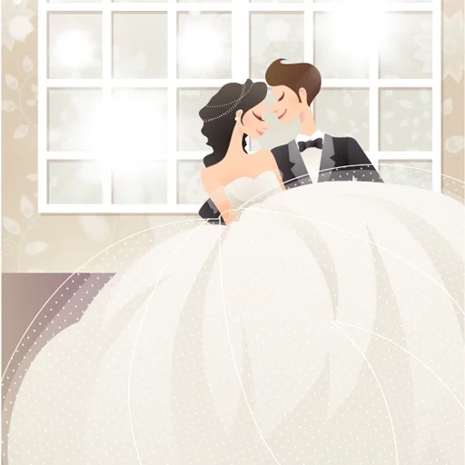 the wedding, verheiratete paare, illustrationen für die hochzeit