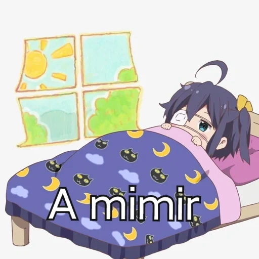 аниме сон, аниме спит, аниме девушки, аниме персонажи, рикка таканаши аниме