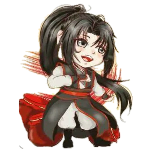 anime mignon, wei wuxian chibi, personnages d'anime, wei wuxian chibi, chibi anime fleurs et plantes
