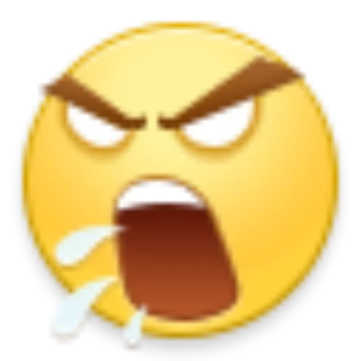 lächeln ist wütend, emoji lächelt, lächelt emoji, ein unzufriedener emoticon, unglückliches smiley mit einer zunge