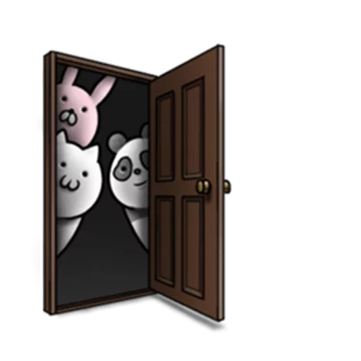 marley, door, good morning, cute animals, the door is cartoony