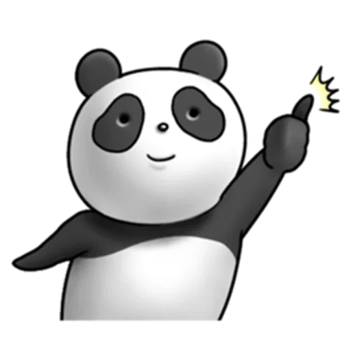 panda panda, menggambar panda, panda berwarna putih hitam