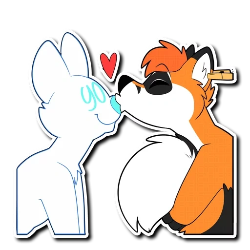 foxes, furry, furry love, furry kiss, mangle foxy love