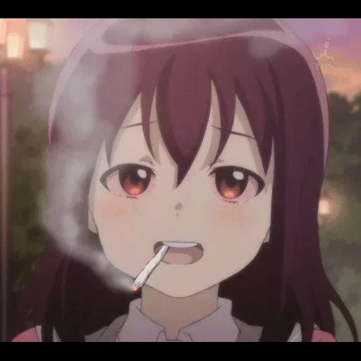 dise, anime, anime tyanka, anime charaktere, rauchen von anime tyanki