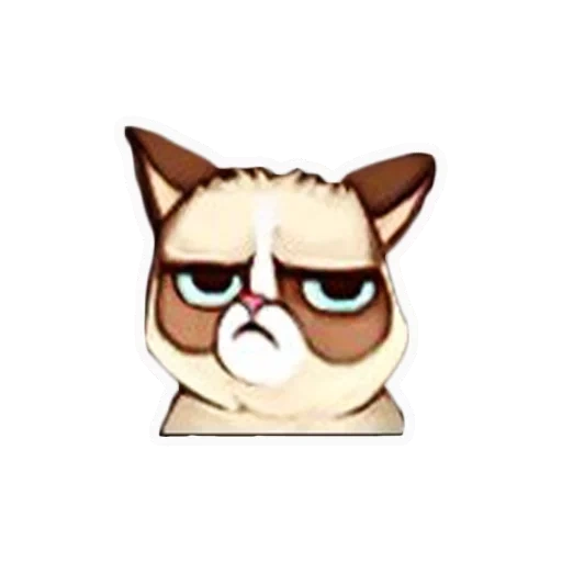 стикерпак сердитый кот, угрюмый кот тард, игровой канал, twitch.tv, грампи кэт стикер