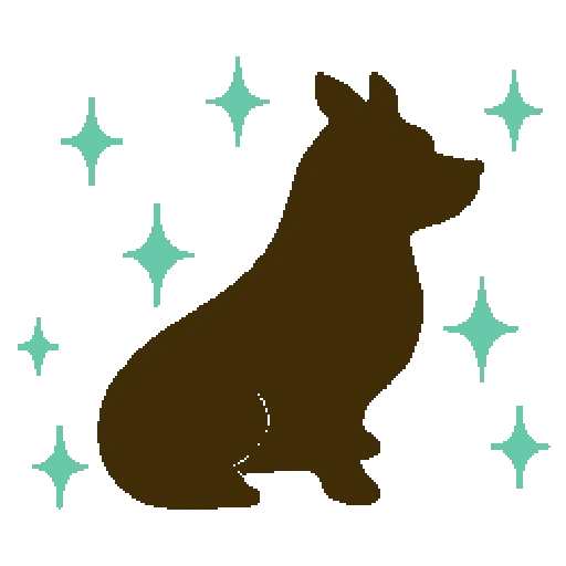 corgi's silhouette, the outline of a dog, animal silhouette, corky silhouette circle, profile of ke jiquan pembroke