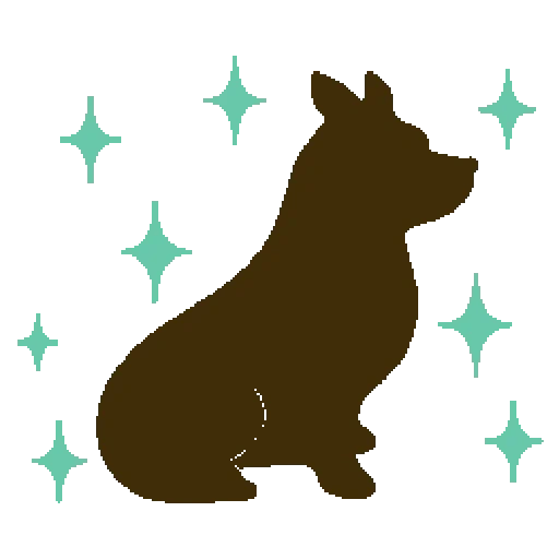 silhouette de corgi, le profil du chien, silhouette animale, corgi silhouette circle, profil du corgi pembroke