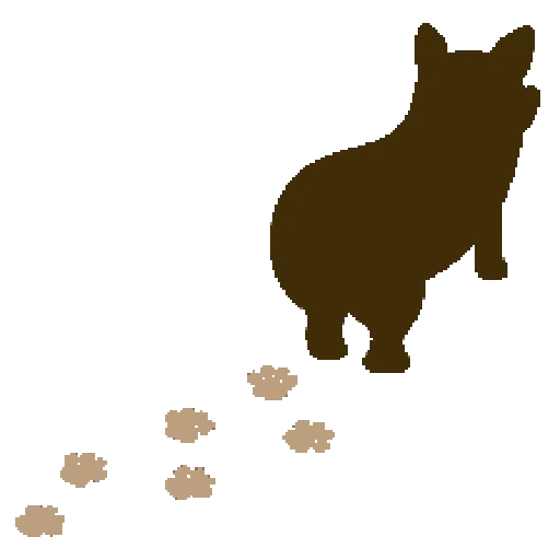 cat, corgi's silhouette, dog silhouette, animal silhouette, welsh corgi profile