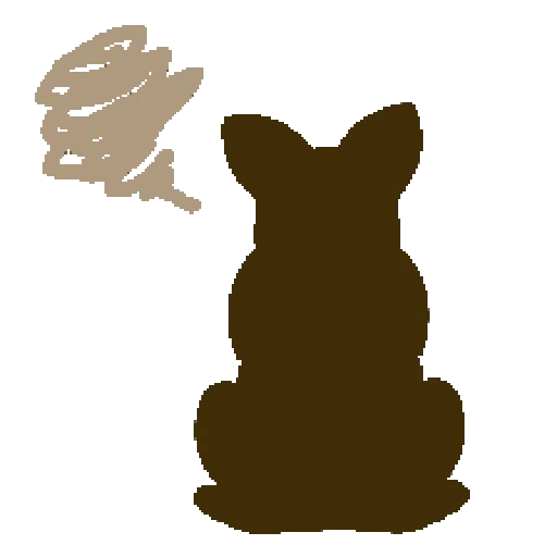 silhouette de lièvre, silhouette de lapin, silhouette de petit lapin, pochoir de lapin, vecteur de contour de lapin