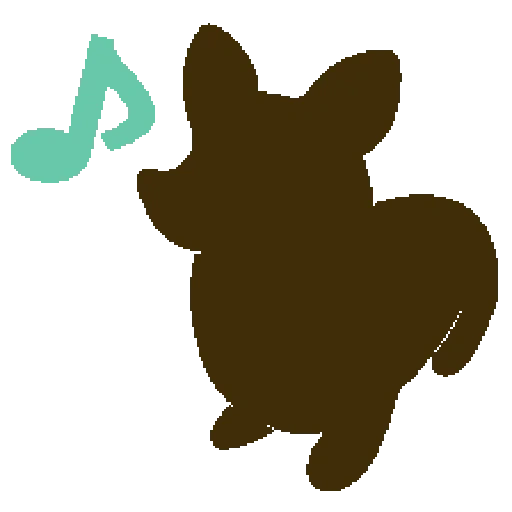 outline, dog silhouette, tiger silhouette, welsh corgi profile, peep at the silhouette of a fox