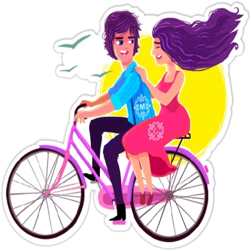 andar de bicicleta, um par de bicicletas, ilustração de bicicleta, menina de bicicleta, fundo branco de bicicleta de menina