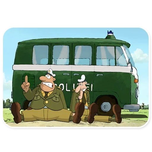 militär, kalt, karikatur von werner, digitaler bus, animal crossing pocket camp