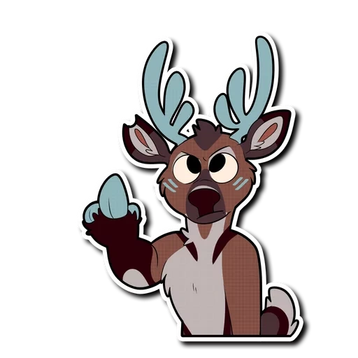 deer, frie deer, sticking deer, new year's deer