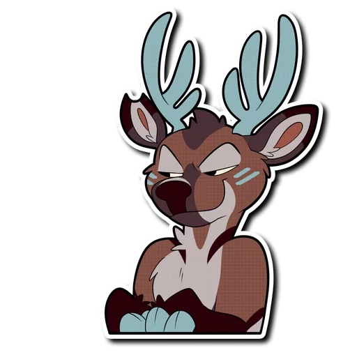 deer, new year's deer, deer cartoon