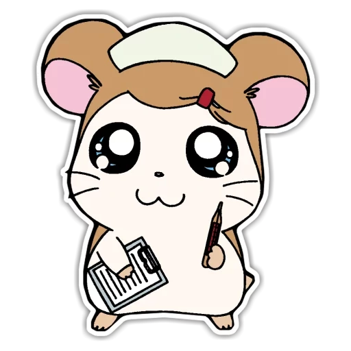 hamtaro, hamster kawaii, der hamster der skizze, der hamster der skizze, schöne hamster skizzen