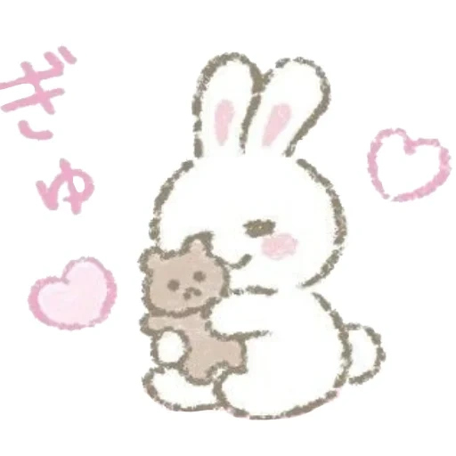 bunny, caro coniglio, i disegni sono carini, i cari disegni sono carini, adorabili schizzi di coniglietti