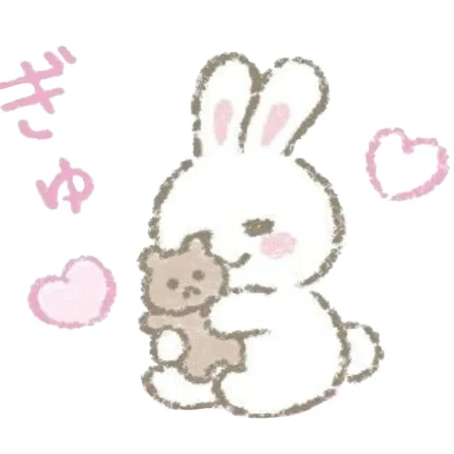 lapin, cher lapin, les dessins sont mignons, chers dessins sont mignons, beaux croquis de lapins