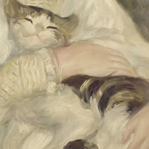 auguste renoir, renoir portrait, renoir july mana cat, renoir portrait of julie mane, pierre auguste renoir july maneta cat