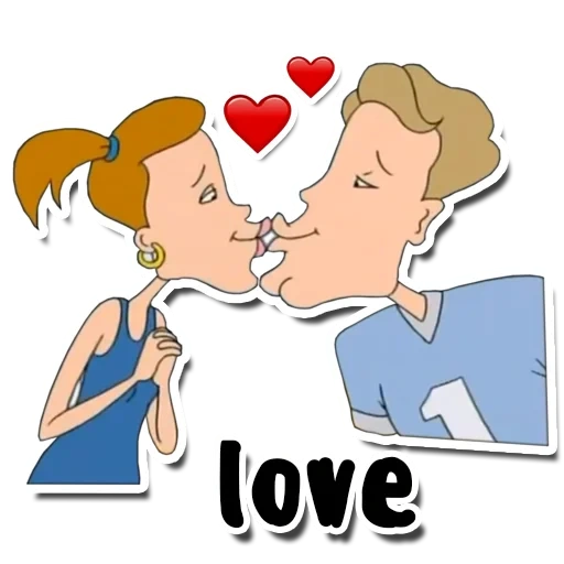 un bacio, un bacio di coppia, kiss cartoon, kiss cartoon, french kissing klippert