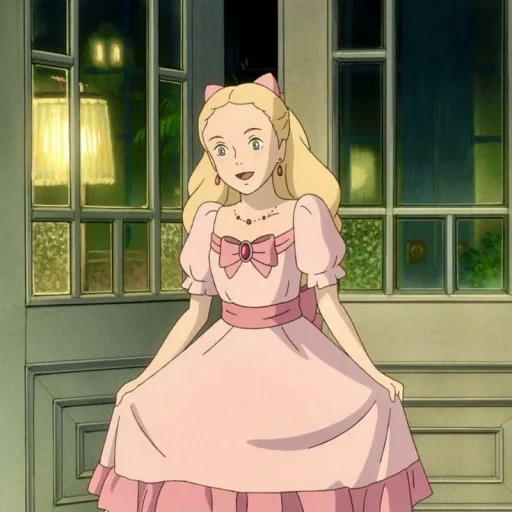 anime girl, personnages d'anime, omoide no marnie, les souvenirs de miyazaki de marnie, marnie se souvient du baiser du dessin animé 2014