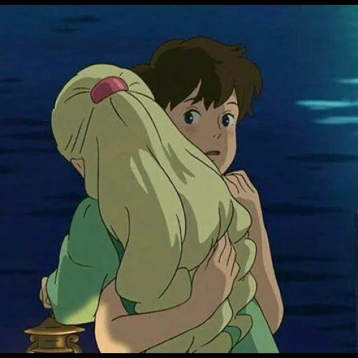 anime de mani, studio ghibli, omoide no marnie, les souvenirs de miyazaki de marnie, marnie se souvient du baiser du dessin animé 2014