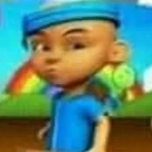 upin, asiático, cartoon, wu ping um produto, upin dan ipin