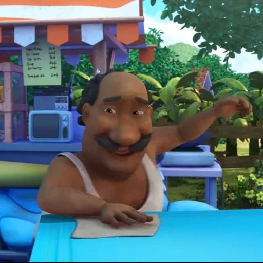 ipin, uncle, wuping un producto, upin dan ipin, oficial de policía de roger