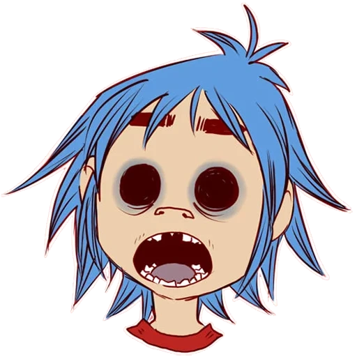 figura, gorillaz 2d, gorila 2d, gorila bidimensional se mueve, coche de pegatina gorila