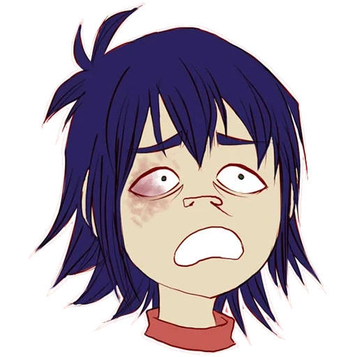 foto, anime feys, gorillaz nudl, personagens de anime, 2d gorillaz é jovem