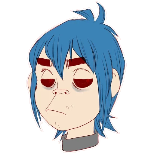 gorillaz 2, gorillaz 2d, groupe gorillaz 2d, 2d gorillaz est triste, personnages gorillaz 2d