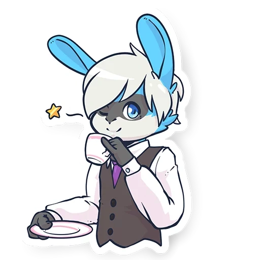 fnaf, anime, bonnie itu, karakter anime, toy bonnie shedow bonnie