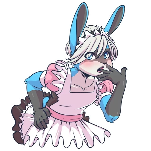 zorro de anime, escuela peluda, peludo unido, arte de anime de mucama, pokemon maid lucario