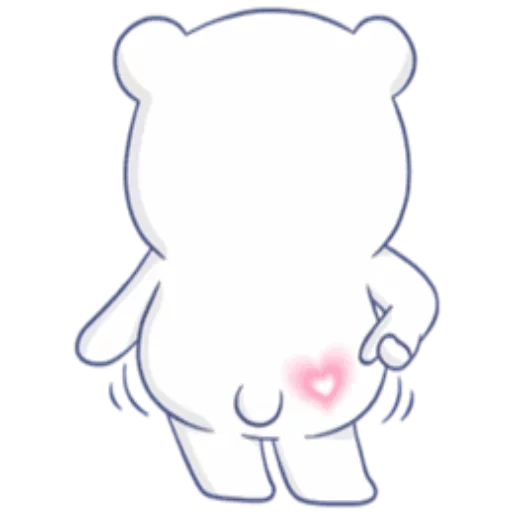 urso buddy, urso branco, padrão bonito, urso de desenho animado, urso polar de desenho animado
