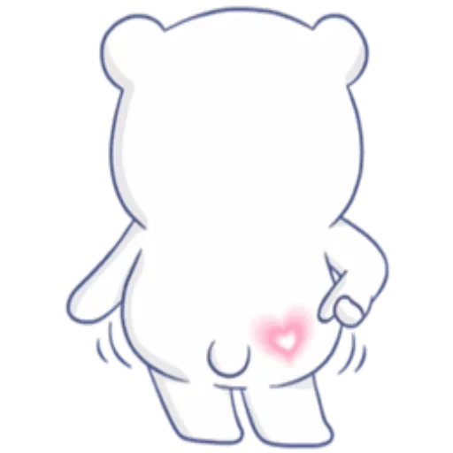 buddy bear, the bear is white, the drawings are cute, cartoon bear, cartoon white bear