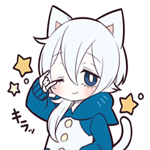 неко, shiro neko, аниме арты, white kitten, аниме арты рисунки