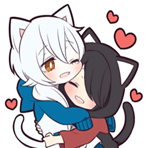 chibi youhui, anime neko, ash kitten, kitten putih, anak kucing putih e621