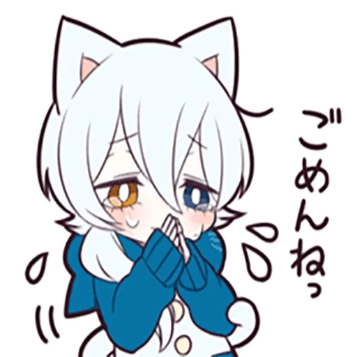 quelques, anime, shiro neko, chaton blanc