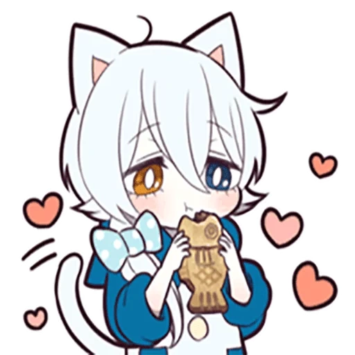 anime, arte de anime, shiro neko, gatito blanco