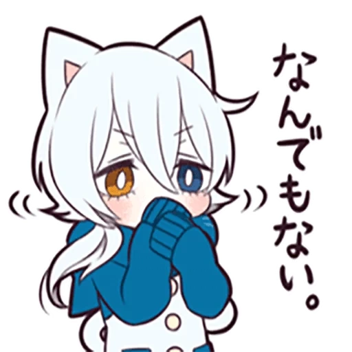 anime, arte anime, shiro neko, kitten bianco