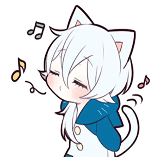 some, chibi tomoe, shiro neko, white kitten