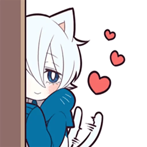 anime, shiro neko, kitten bianco