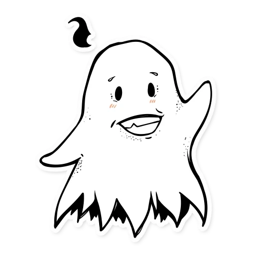 white, ghost, ghost drawing, ghost stickers, ghost with a pencil