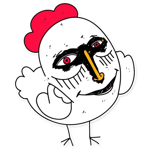 мемы, курица, курица мем, белая курица