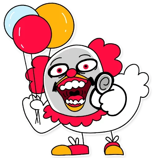 clown, poulet, mème de poulet