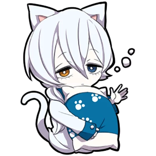 neko, alcuni, shiro neko, gattino bianco