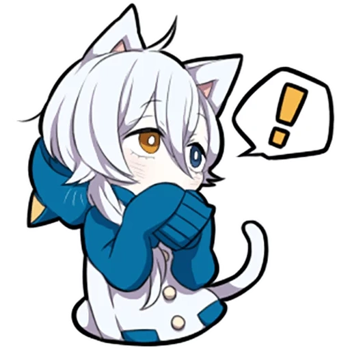 neko, alcuni, shiro neko, gattino bianco