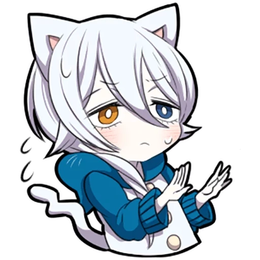 neko, alcuni, shiro neko, gattino bianco