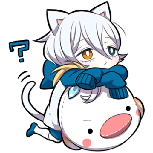 arte de animação, shiro neko, white kitten