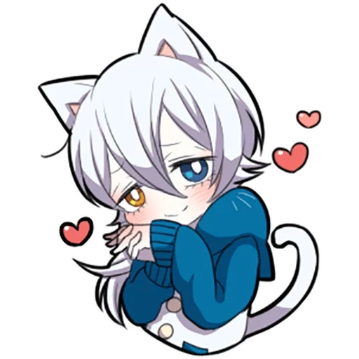 some, shiro neko, white kitten