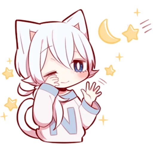 youhe cartoon, tomoe animation, white kitten